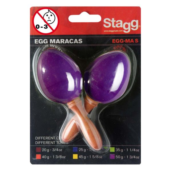 Stagg maracas paars sambabal voor kinderen