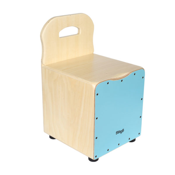 Stagg kinder cajon met rugleuning blauw