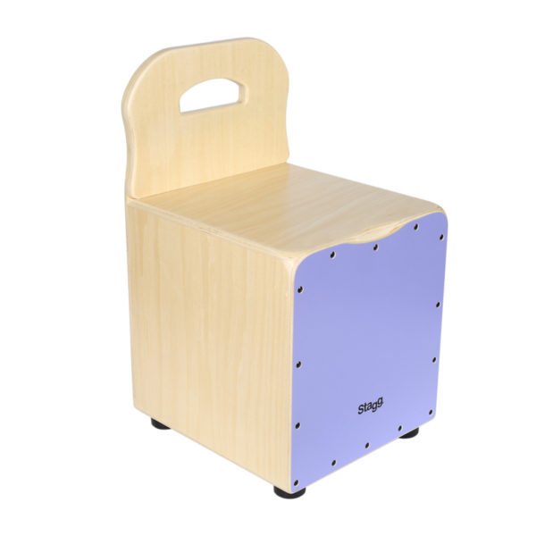 Stagg kinder cajon met rugleuning paars