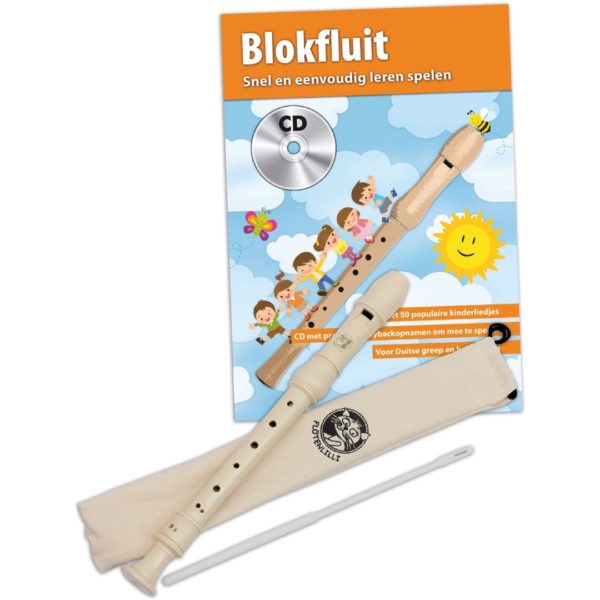 Kinderblokfluit | Sopraanblokfluit set met boek + CD Cascha HH-1510-NL